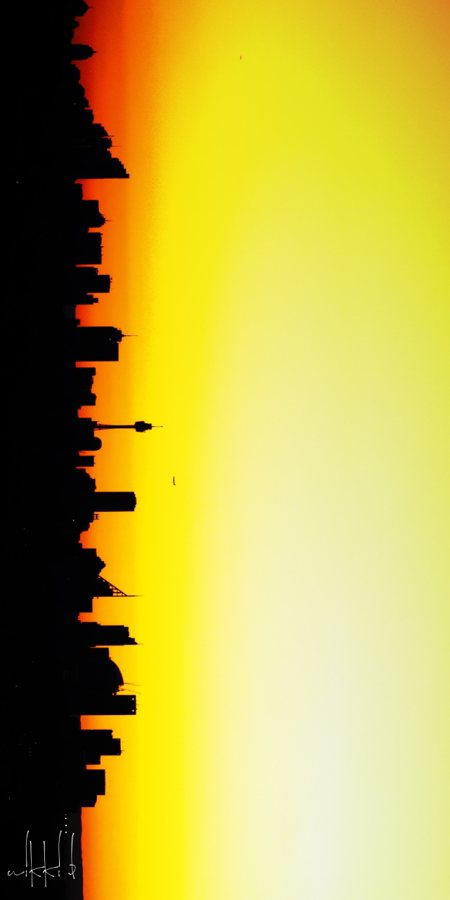The shot: Sydney skyline across the harbour at dusk